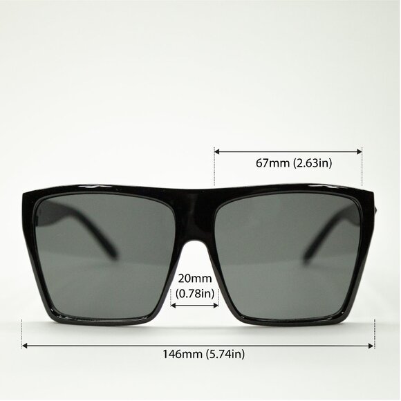 NEW Oversized Women Sunglasses with %100 UV Protection - (Black Lens) - Picture 2 of 6
